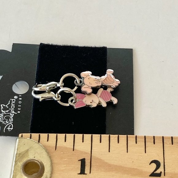 Vintage Disney Piglet Winnie the Pooh Charms Zipper Pull Purse Charm Disneyana - Picture 5 of 5